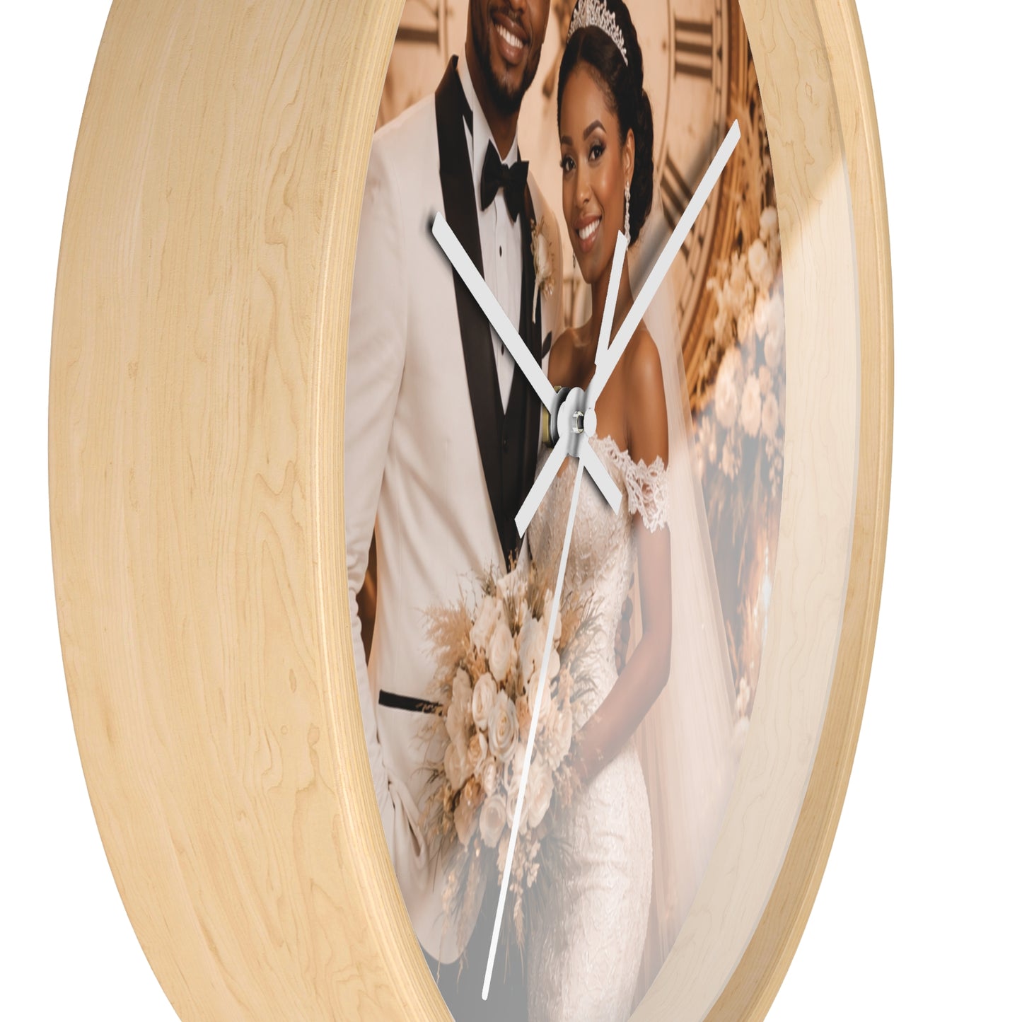 Personalized Wedding Photo Wall Clock Couple Keepsake