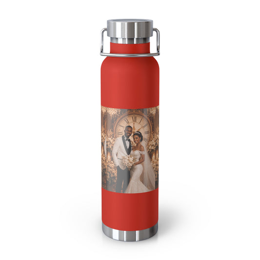 Personalized Wedding Photo Water Bottle 22oz Insulated Copper Vacuum Bottle
