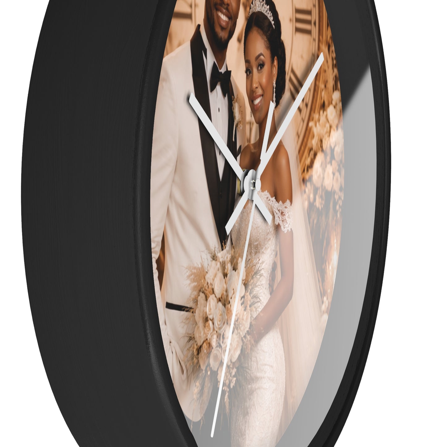 Personalized Wedding Photo Wall Clock Couple Keepsake